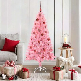 Árbol de Navidad con 150 LED con soporte Rosa 150 cm PVC en Decoración Festiva y Estacional | Comprar online en Foru.es