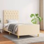 Estructura de cama con cabecero de tela color crema 80x200 cm de vidaXL, Camas y somieres - Ref: Foro24-3125257, Precio: 168,...