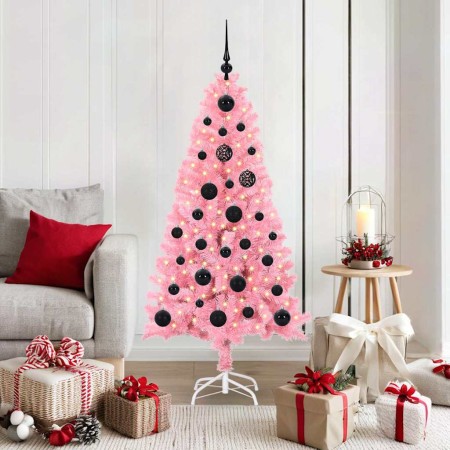 Árbol de Navidad con 150 LED con soporte Rosa 150 cm PVC en Decoración Festiva y Estacional | Comprar online en Foru.es