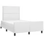 White synthetic leather headboard bed frame 120x200 cm by vidaXL, Beds and slatted bases - Ref: Foro24-3125501, Price: 150,50...