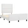 White synthetic leather headboard bed frame 120x200 cm by vidaXL, Beds and slatted bases - Ref: Foro24-3125501, Price: 150,50...