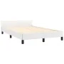 White synthetic leather headboard bed frame 120x200 cm by vidaXL, Beds and slatted bases - Ref: Foro24-3125501, Price: 150,50...
