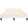 White synthetic leather headboard bed frame 120x200 cm by vidaXL, Beds and slatted bases - Ref: Foro24-3125501, Price: 150,50...