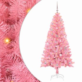 Árbol de Navidad con 150 LED con soporte Rosa 150 cm PVC en Decoración Festiva y Estacional | Comprar online en Foru.es