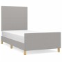 Estructura de cama con cabecero de tela gris claro 90x200 cm de vidaXL, Camas y somieres - Ref: Foro24-3124863, Precio: 141,0...