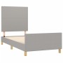Estructura de cama con cabecero de tela gris claro 90x200 cm de vidaXL, Camas y somieres - Ref: Foro24-3124863, Precio: 141,0...
