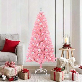 Árbol de Navidad con 150 LED con soporte Rosa 150 cm PVC en Decoración Festiva y Estacional | Comprar online en Foru.es