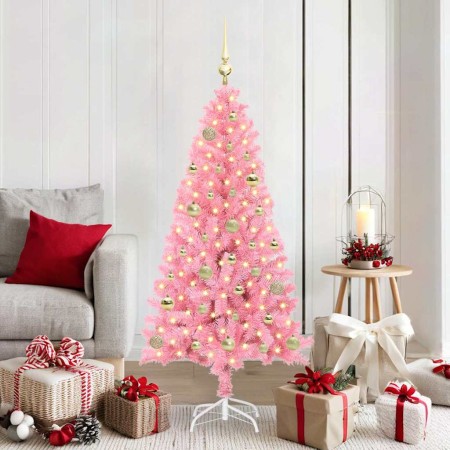 Árbol de Navidad con 150 LED con soporte Rosa 150 cm PVC en Decoración Festiva y Estacional | Comprar online en Foru.es