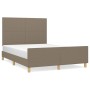 Estructura de cama con cabecero de tela gris taupe 140x200 cm de vidaXL, Camas y somieres - Ref: Foro24-3124899, Precio: 228,...