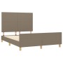 Estructura de cama con cabecero de tela gris taupe 140x200 cm de vidaXL, Camas y somieres - Ref: Foro24-3124899, Precio: 228,...