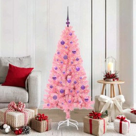 Árbol de Navidad con 150 LED con soporte Rosa 150 cm PVC en Decoración Festiva y Estacional | Comprar online en Foru.es