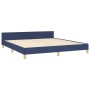Estructura de cama con cabecero de tela azul 180x200 cm de vidaXL, Camas y somieres - Ref: Foro24-3125241, Precio: 230,37 €, ...
