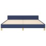 Estructura de cama con cabecero de tela azul 180x200 cm de vidaXL, Camas y somieres - Ref: Foro24-3125241, Precio: 230,37 €, ...