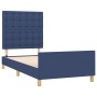 Estructura de cama con cabecero de tela azul 90x200 cm de vidaXL, Camas y somieres - Ref: Foro24-3125355, Precio: 155,06 €, D...