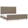 Estructura de cama con cabecero de tela gris taupe 180x200 cm de vidaXL, Camas y somieres - Ref: Foro24-3125239, Precio: 240,...