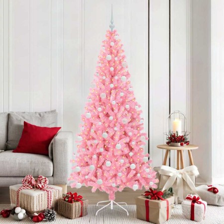 Árbol de Navidad con 300 LED con soporte Rosa 180 cm PVC en Decoración Festiva y Estacional | Comprar online en Foru.es