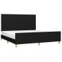 Estructura de cama con cabecero de tela negro 180x200 cm de vidaXL, Camas y somieres - Ref: Foro24-3124913, Precio: 242,50 €,...