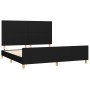 Estructura de cama con cabecero de tela negro 180x200 cm de vidaXL, Camas y somieres - Ref: Foro24-3124913, Precio: 242,50 €,...