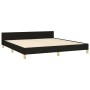 Estructura de cama con cabecero de tela negro 180x200 cm de vidaXL, Camas y somieres - Ref: Foro24-3124913, Precio: 242,50 €,...
