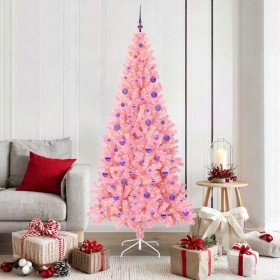 Árbol de Navidad con 300 LED con soporte Rosa 180 cm PVC en Decoración Festiva y Estacional | Comprar online en Foru.es