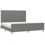Estructura de cama con cabecero tela gris oscuro 160x200 cm de vidaXL, Camas y somieres - Ref: Foro24-3124904, Precio: 235,10...