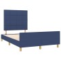 Estructura de cama con cabecero de tela azul 120x200 cm de vidaXL, Camas y somieres - Ref: Foro24-3125047, Precio: 169,33 €, ...