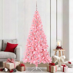 Árbol de Navidad con 300 LED con soporte Rosa 210 cm PVC en Decoración Festiva y Estacional | Comprar online en Foru.es