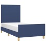 Estructura de cama con cabecero de tela azul 100x200 cm de vidaXL, Camas y somieres - Ref: Foro24-3124877, Precio: 123,72 €, ...