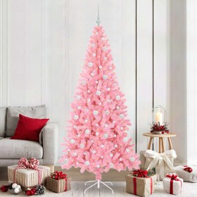 Árbol de Navidad con 300 LED con soporte Rosa 210 cm PVC en Decoración Festiva y Estacional | Comprar online en Foru.es