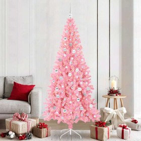 Árbol de Navidad con 300 LED con soporte Rosa 210 cm PVC en Decoración Festiva y Estacional | Comprar online en Foru.es