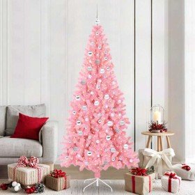 Árbol de Navidad con 300 LED con soporte Rosa 210 cm PVC en Decoración Festiva y Estacional | Comprar online en Foru.es