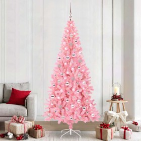 Árbol de Navidad con 300 LED con soporte Rosa 240 cm PVC en Decoración Festiva y Estacional | Comprar online en Foru.es