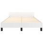 Estructura de cama cabecero cuero sintético blanco 120x200 cm de vidaXL, Camas y somieres - Ref: Foro24-3125562, Precio: 159,...