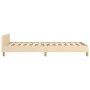 Estructura de cama con cabecero de tela color crema 100x200 cm de vidaXL, Camas y somieres - Ref: Foro24-3125281, Precio: 147...
