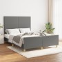 Estructura de cama con cabecero de tela gris oscuro 140x190 cm de vidaXL, Camas y somieres - Ref: Foro24-3124888, Precio: 227...