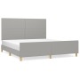 Estructura de cama con cabecero tela gris claro 160x200 cm de vidaXL, Camas y somieres - Ref: Foro24-3124903, Precio: 206,99 ...