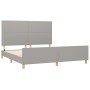 Estructura de cama con cabecero tela gris claro 160x200 cm de vidaXL, Camas y somieres - Ref: Foro24-3124903, Precio: 206,99 ...
