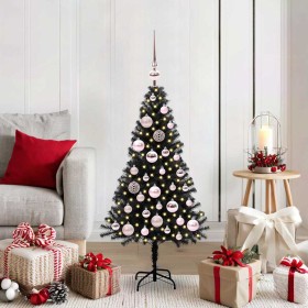 Árbol de Navidad con 150 LED con soporte Negro 120 cm PVC en Decoración Festiva y Estacional | Comprar online en Foru.es
