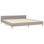 Estructura de cama con cabecero tela gris claro 160x200 cm de vidaXL, Camas y somieres - Ref: Foro24-3124903, Precio: 206,99 ...