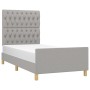 Estructura de cama con cabecero de tela gris claro 90x190 cm de vidaXL, Camas y somieres - Ref: Foro24-3125260, Precio: 147,4...