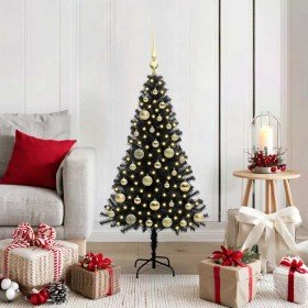Árbol de Navidad con 150 LED con soporte Negro 120 cm PVC en Decoración Festiva y Estacional | Comprar online en Foru.es