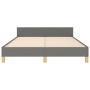 Estructura de cama con cabecero de tela gris oscuro 140x190 cm de vidaXL, Camas y somieres - Ref: Foro24-3124969, Precio: 200...