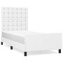 Estructura de cama cabecero cuero sintético blanco 100x200 cm de vidaXL, Camas y somieres - Ref: Foro24-3125556, Precio: 146,...