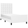 Estructura de cama cabecero cuero sintético blanco 100x200 cm de vidaXL, Camas y somieres - Ref: Foro24-3125556, Precio: 146,...