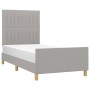 Estructura de cama con cabecero de tela gris claro 90x200 cm de vidaXL, Camas y somieres - Ref: Foro24-3125187, Precio: 137,7...