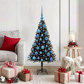 Árbol de Navidad con 150 LED con soporte Negro 120 cm PVC en Decoración Festiva y Estacional | Comprar online en Foru.es
