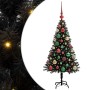 Árbol de Navidad con 150 LED con soporte Negro 120 cm PVC en Decoración Festiva y Estacional | Comprar online en Foru.es