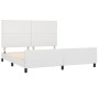 Estructura de cama cabecero cuero sintético blanco 160x200 cm de vidaXL, Camas y somieres - Ref: Foro24-3125458, Precio: 254,...