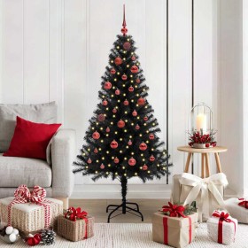 Árbol de Navidad con 150 LED con soporte Negro 150 cm PVC en Decoración Festiva y Estacional | Comprar online en Foru.es