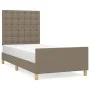 Bettgestell mit Kopfteil aus taupegrauem Stoff 90x200 cm von vidaXL, Betten und Lattenroste - Ref: Foro24-3125353, Preis: 160...